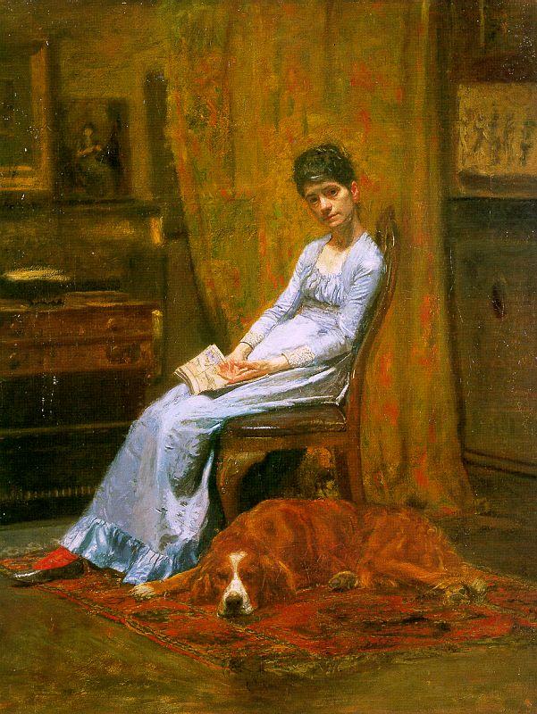 The Artist's Wife and his Setter Dog, Thomas Eakins